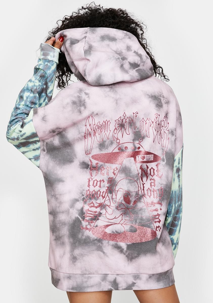 UFO Multi Tie Dye Hoodie sold by Dolls Kill