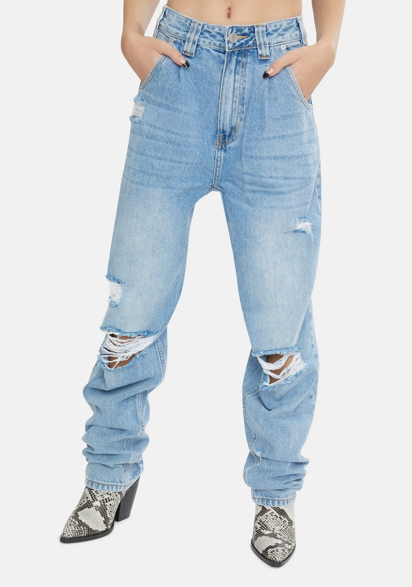 Indigo Raider Big N Baggy Jeans sold by Dolls Kill