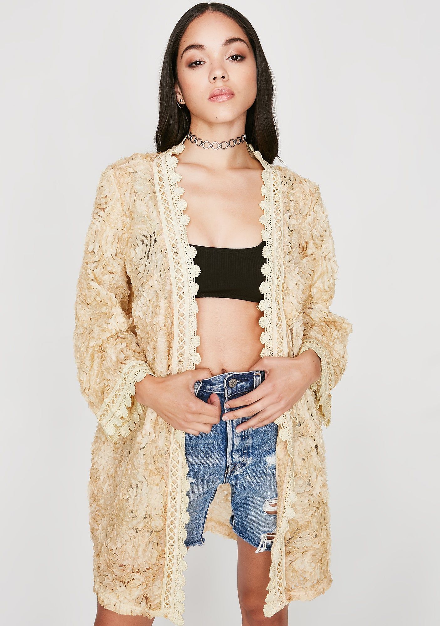 Pushin' Petals Kimono sold by Dolls Kill