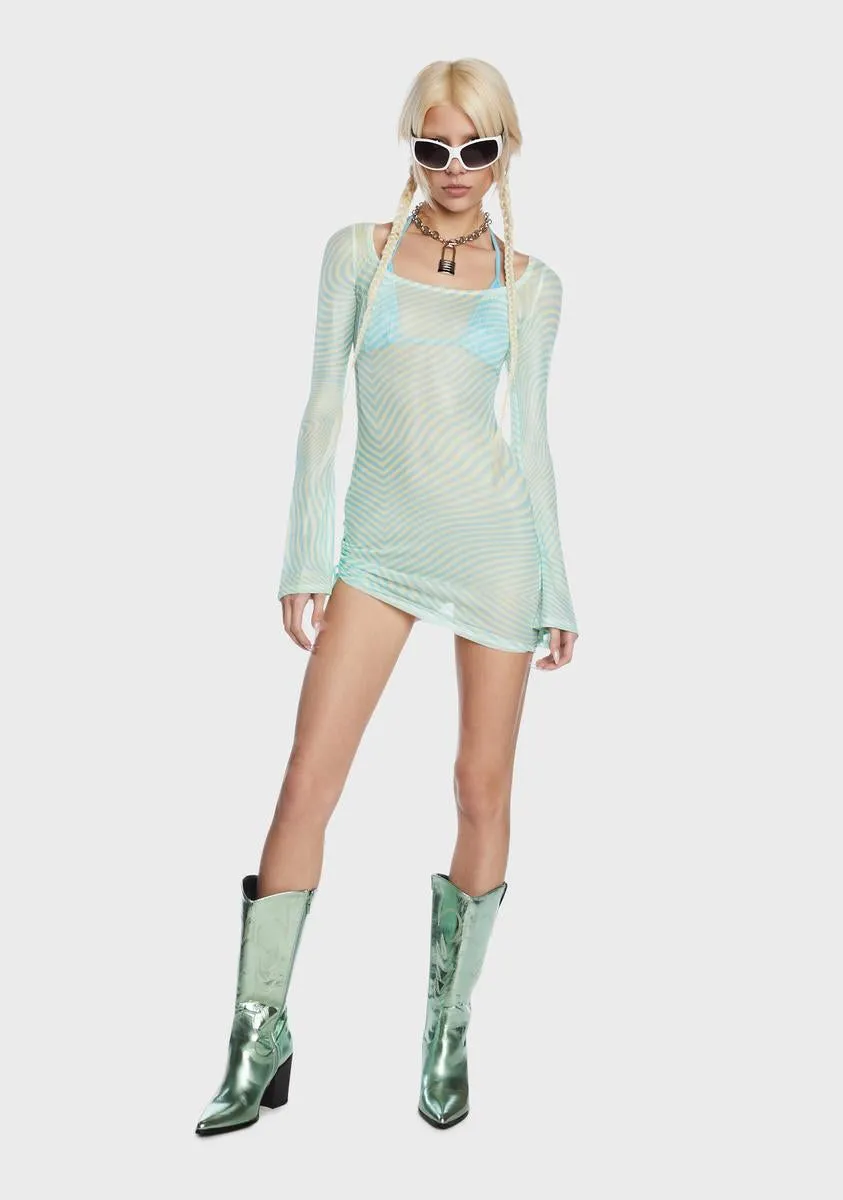 Aqua Stop And Stare Dress Set sold by Dolls Kill product image thumbnail 4