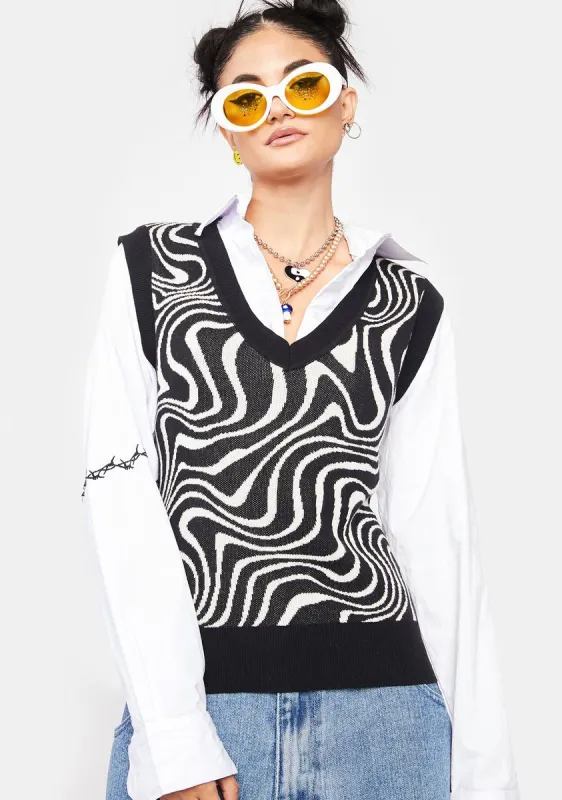 Swirl Knit Tank Top sold by Dolls Kill