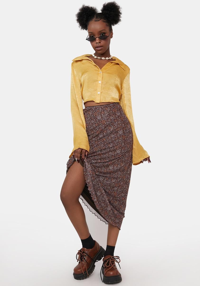 Dance To Dance Satin Crop Top sold by Dolls Kill product image thumbnail 3