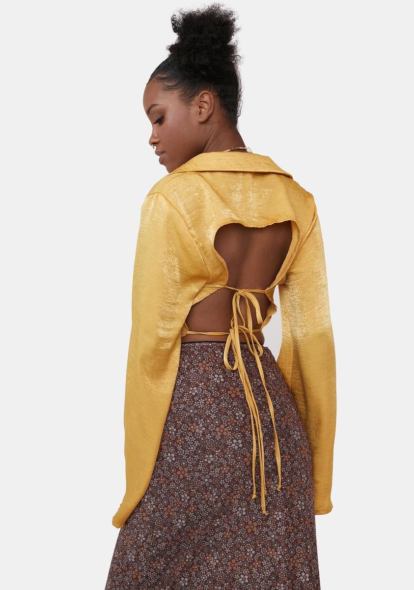 Dance To Dance Satin Crop Top sold by Dolls Kill product image thumbnail 4