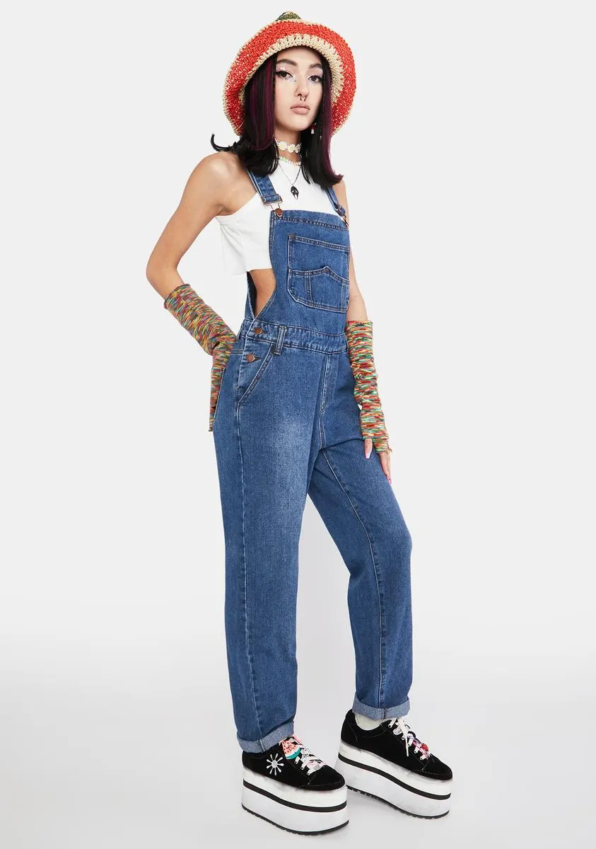 Influential Muse Denim Overalls sold by Dolls Kill product image thumbnail 2
