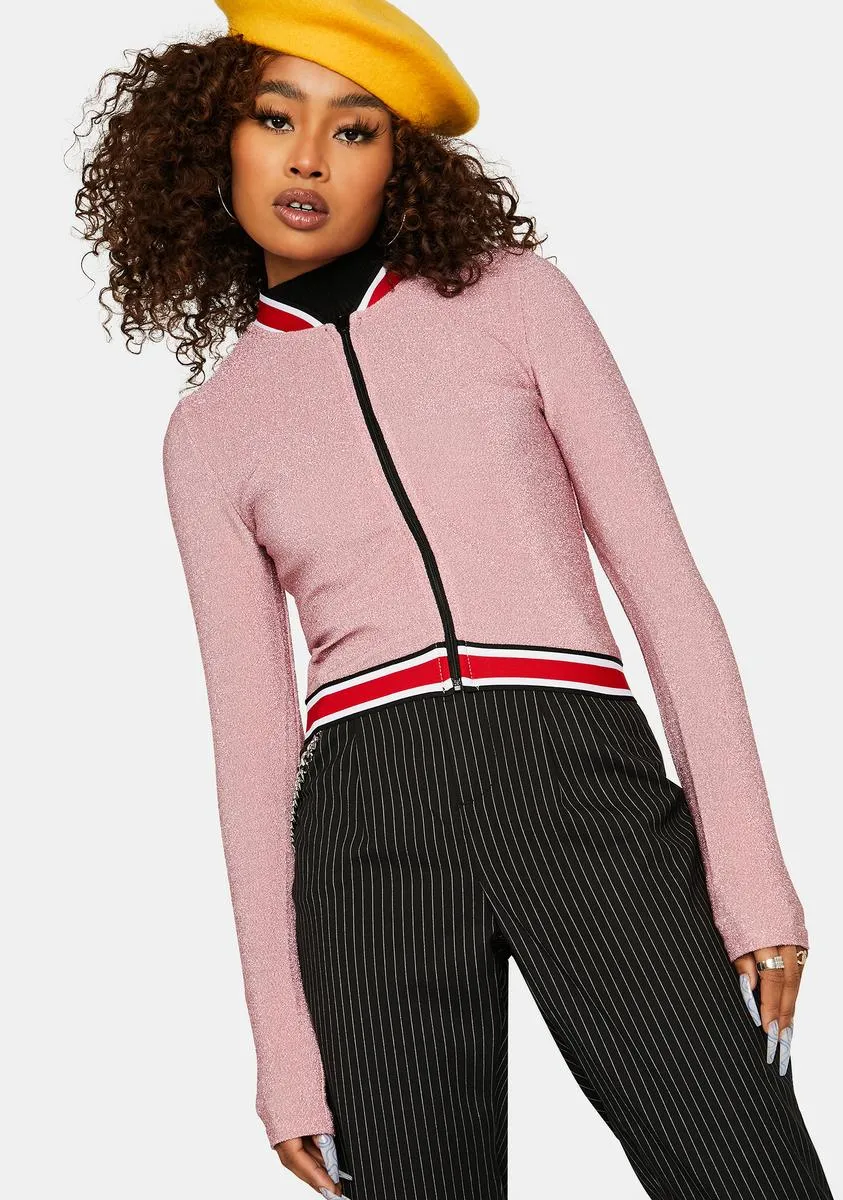 Wild Heart Sparkle Bomber Jacket sold by Dolls Kill