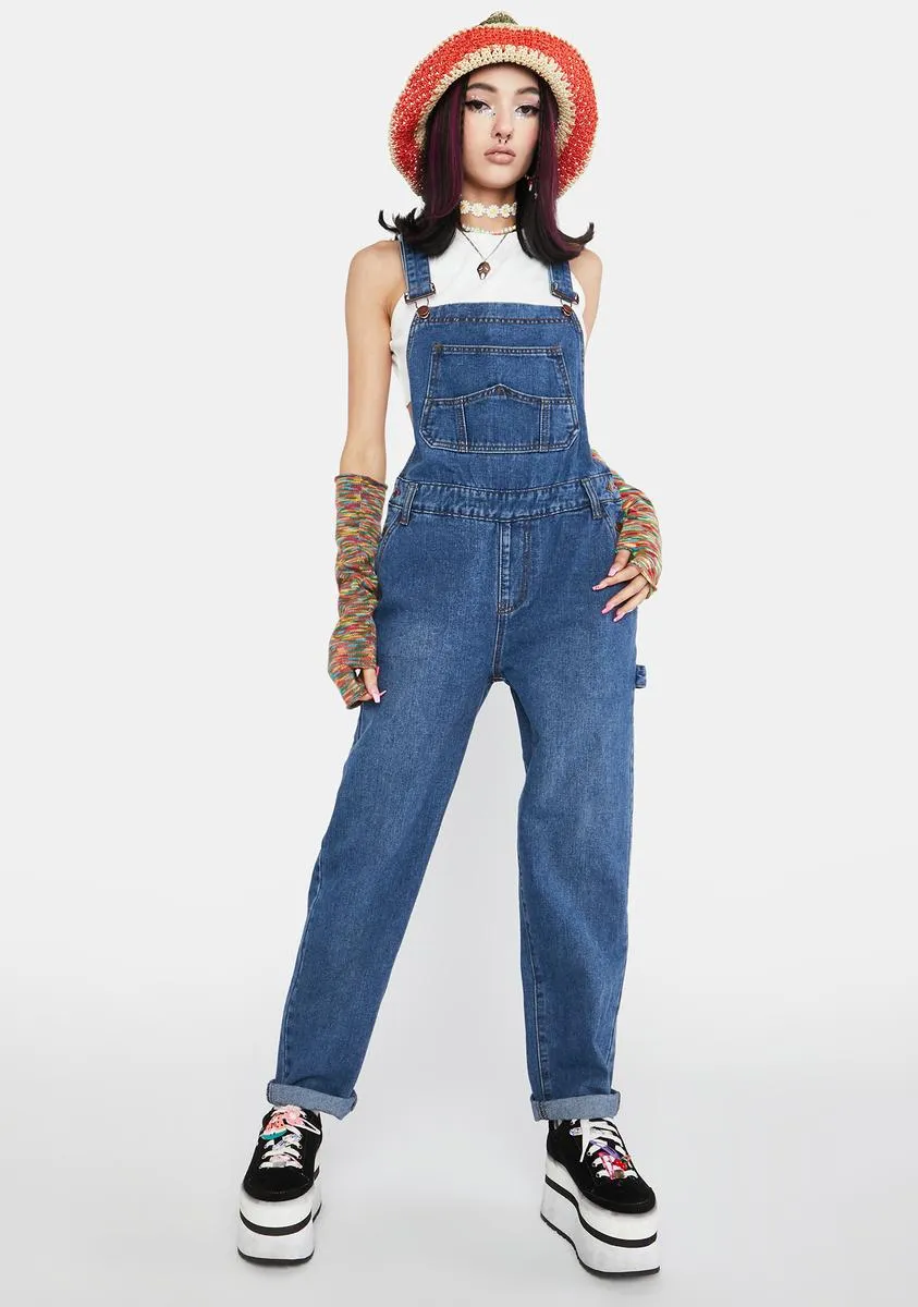 Influential Muse Denim Overalls sold by Dolls Kill product image thumbnail 3
