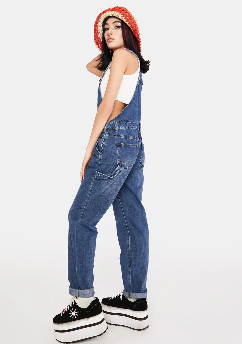 Influential Muse Denim Overalls sold by Dolls Kill product image thumbnail 4