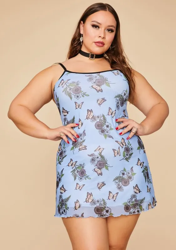 So Scenic Vision Mesh Mini Dress sold by Dolls Kill