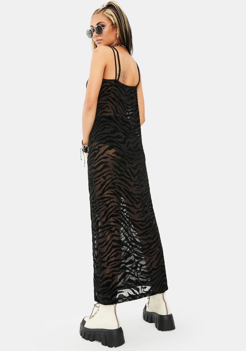 Zebra Print Batis Dress sold by Dolls Kill product image thumbnail 4