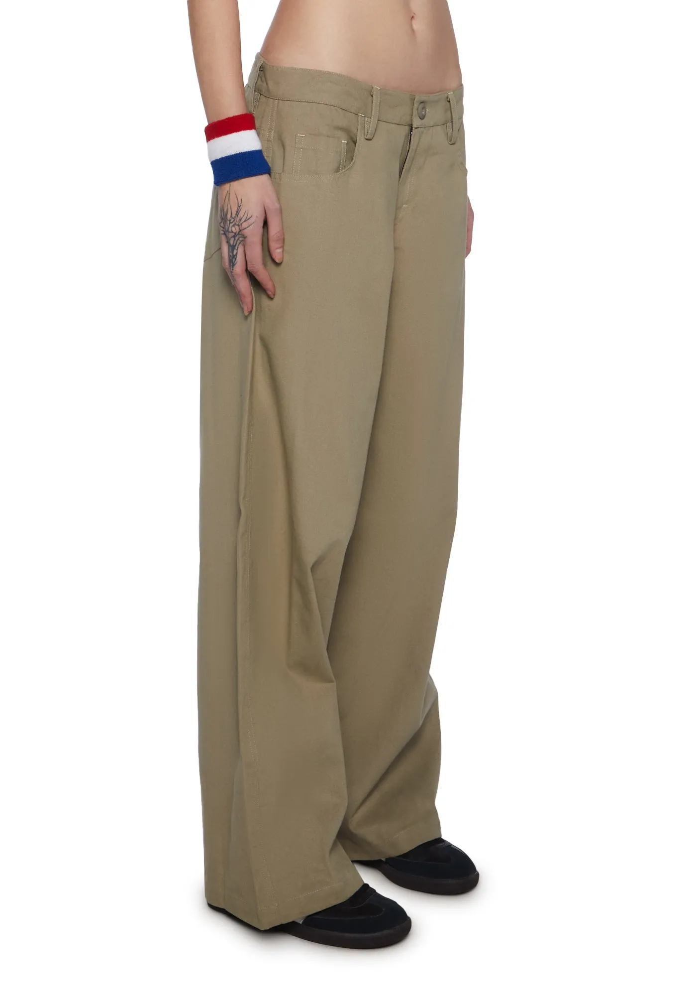 Roomy Wide Leg Trousers sold by Dolls Kill product image thumbnail 3
