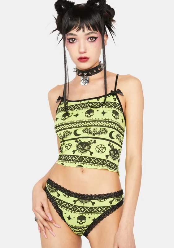 Purr Evil Pajama Set sold by Dolls Kill