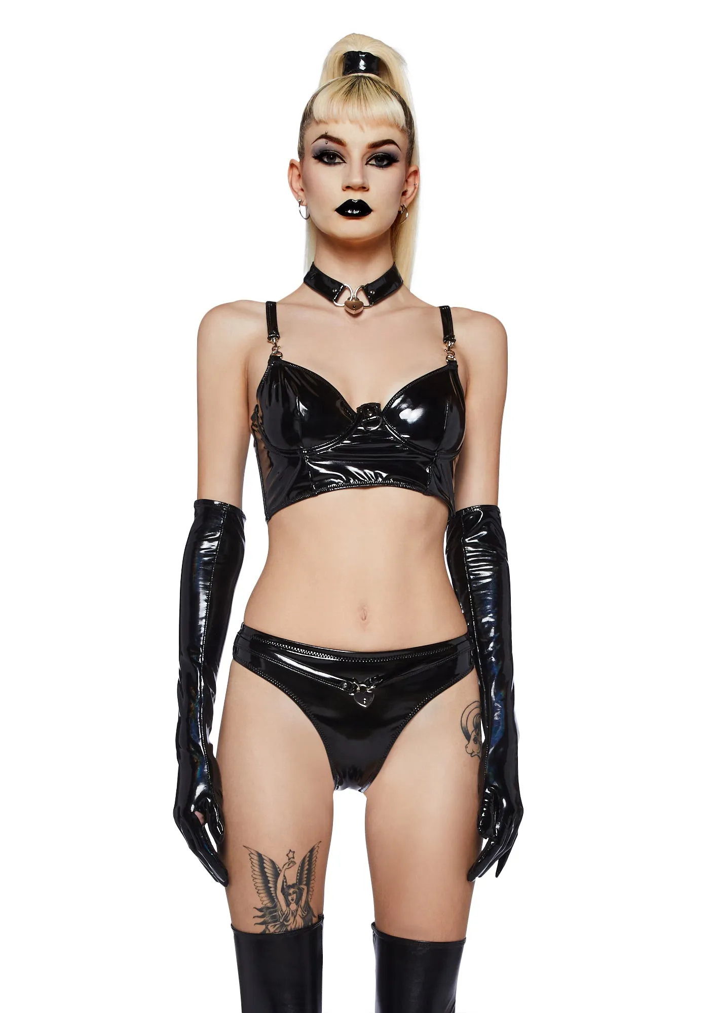 Extreme Bliss Bra With Choker sold by Dolls Kill