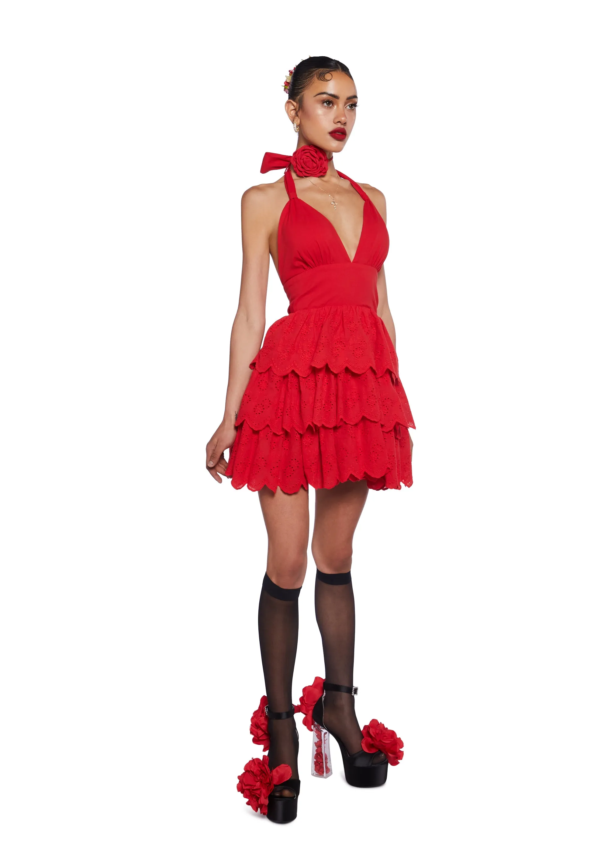Call Me Yours Babydoll Dress - Red sold by Dolls Kill product image thumbnail 2