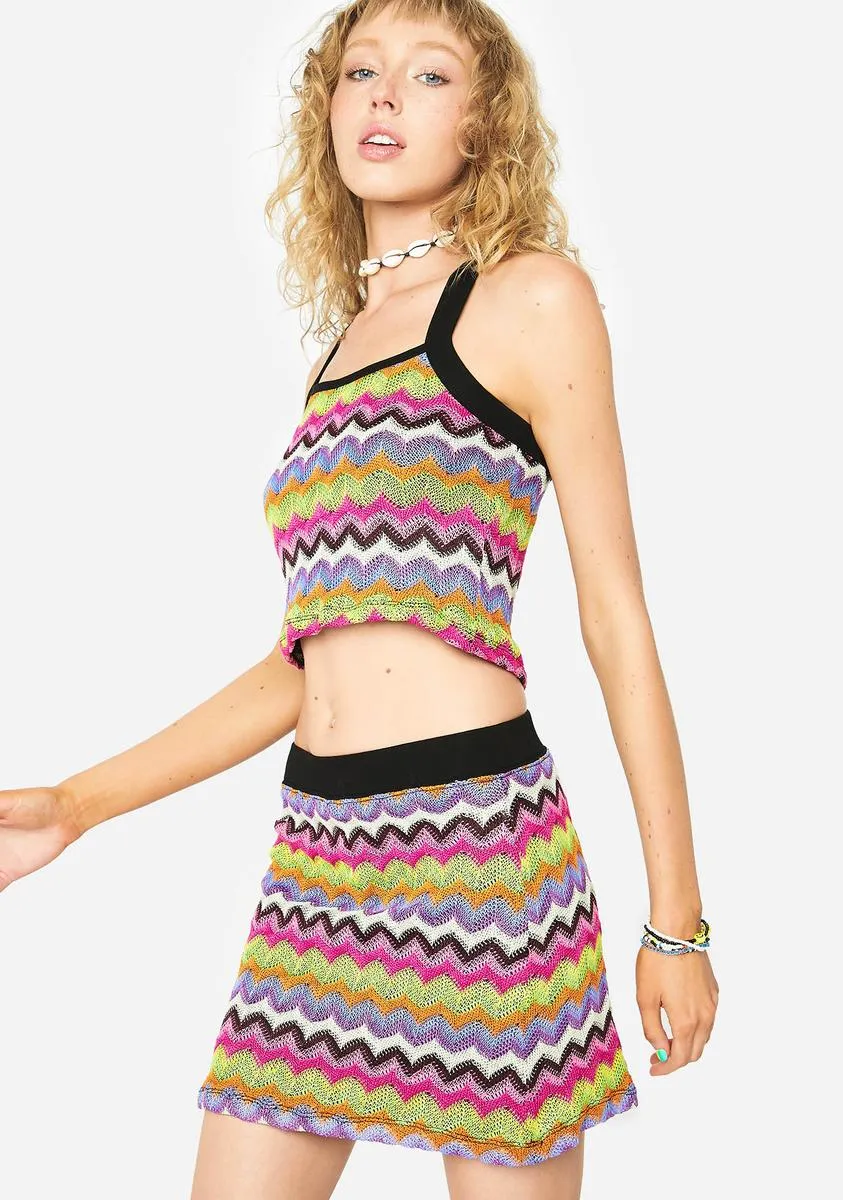 Weak Wifi Knit Skirt Set sold by Dolls Kill product image thumbnail 2