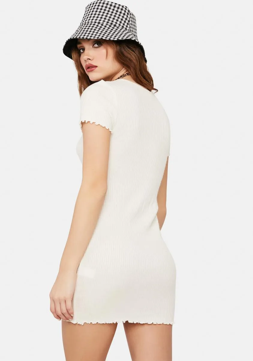 Bone Don't U Want Me Lettuce Hem Bodycon Dress sold by Dolls Kill product image thumbnail 4
