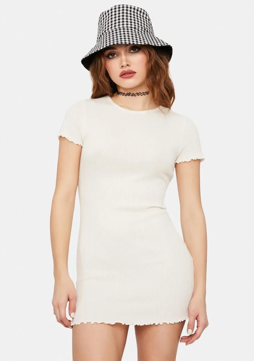 Bone Don't U Want Me Lettuce Hem Bodycon Dress sold by Dolls Kill