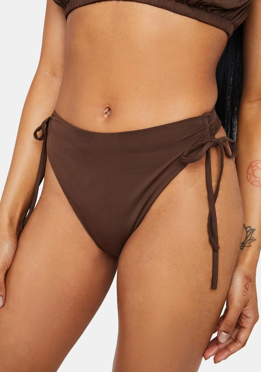 Chocolate Carter Bikini Bottoms sold by Dolls Kill