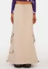 Aria Beige Cargo Maxi Skirt sold by Dolls Kill