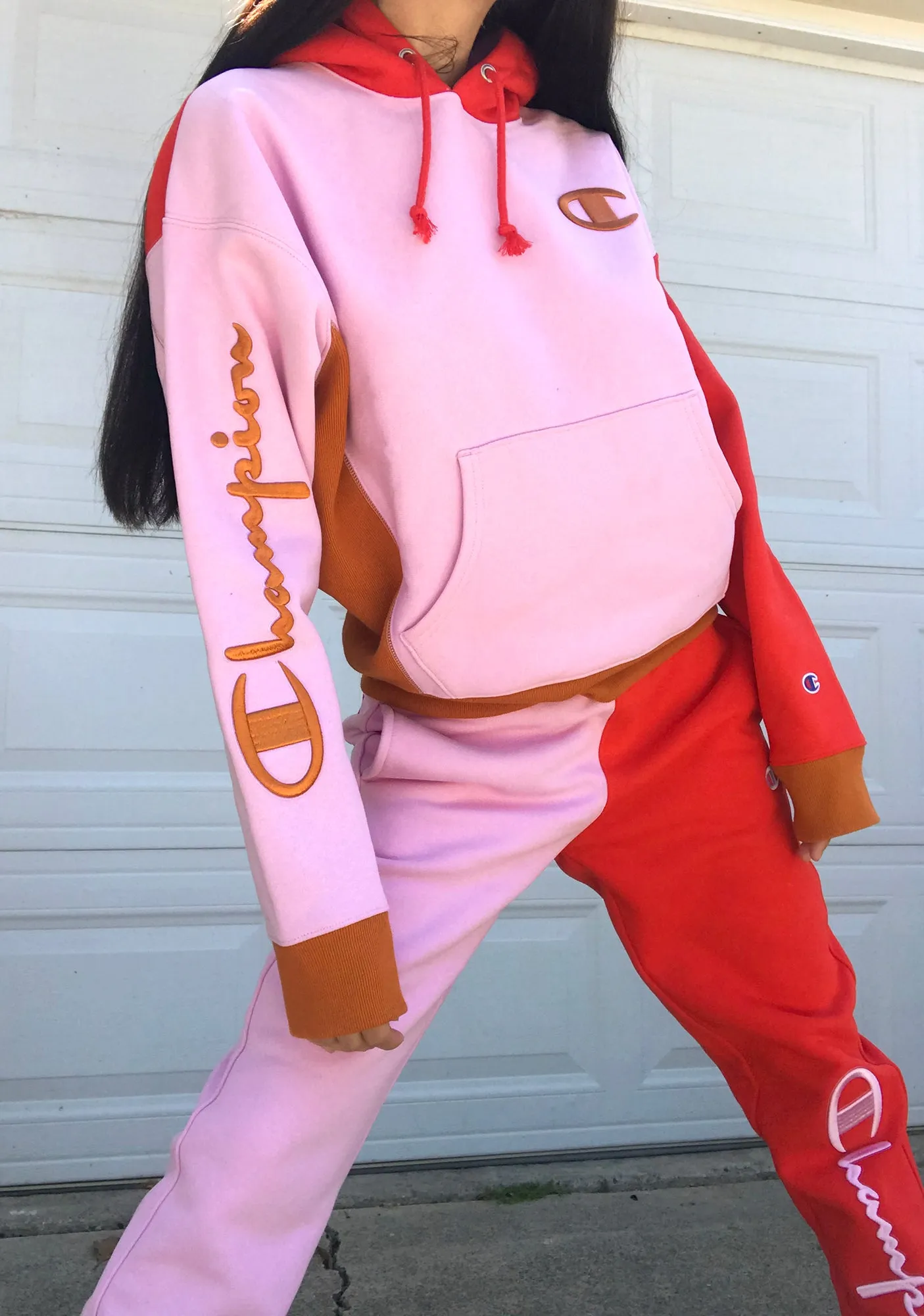 Reverse Weave Colorblock Joggers sold by Dolls Kill