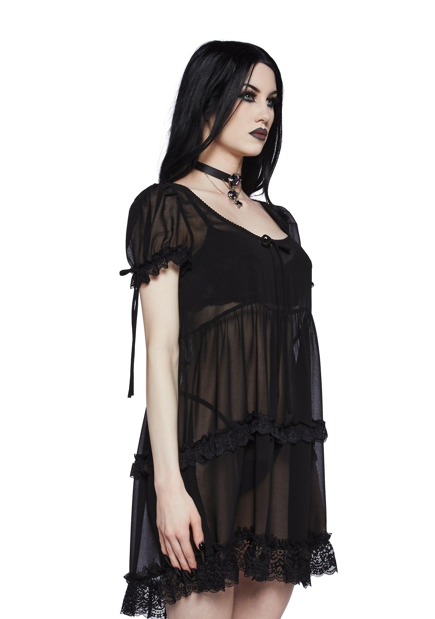 Loves Moonlight Babydoll Dress sold by Dolls Kill product image thumbnail 3