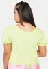 Plus Flora Forever Lace Up Crop Top sold by Dolls Kill