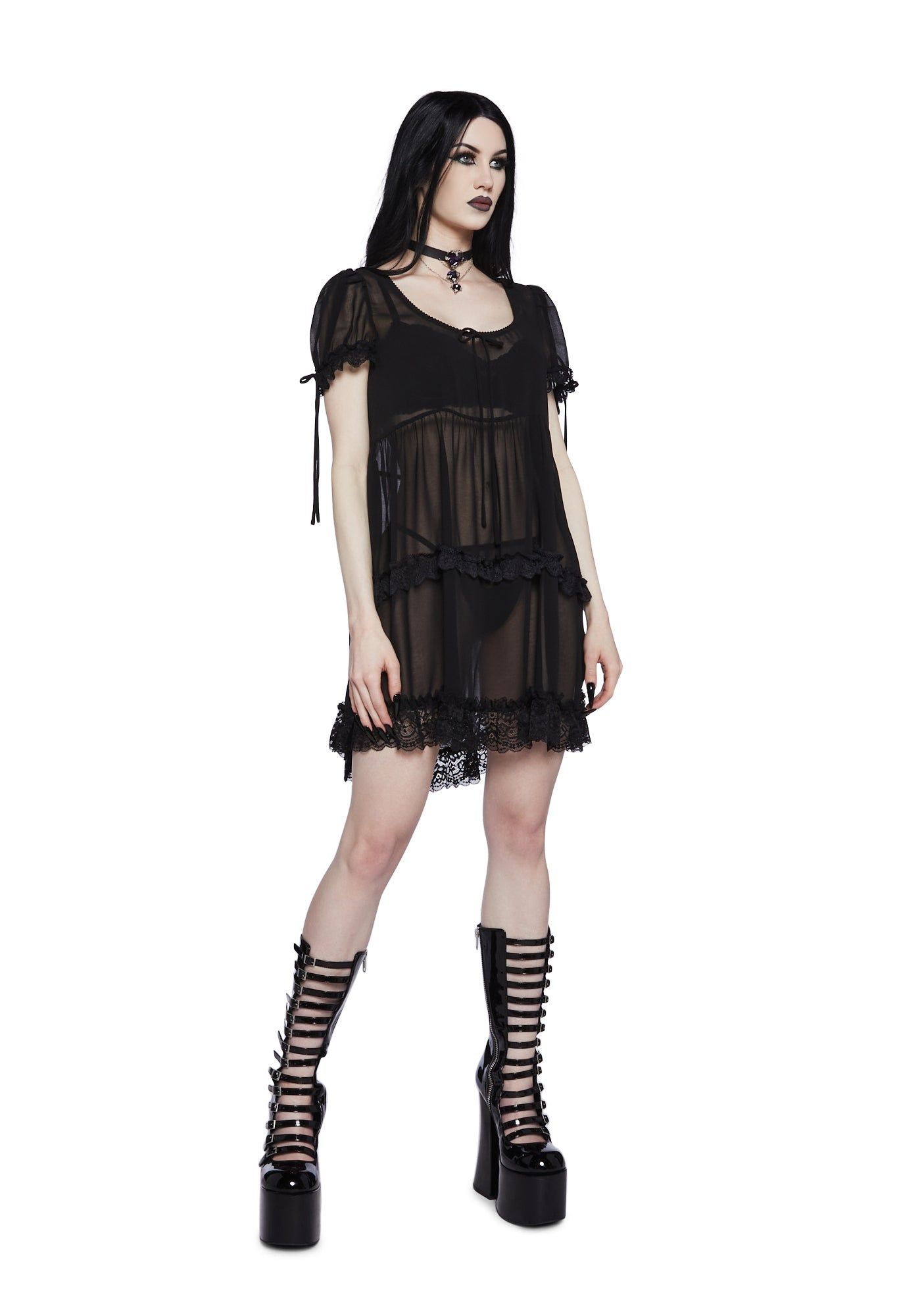 Loves Moonlight Babydoll Dress sold by Dolls Kill product image thumbnail 2