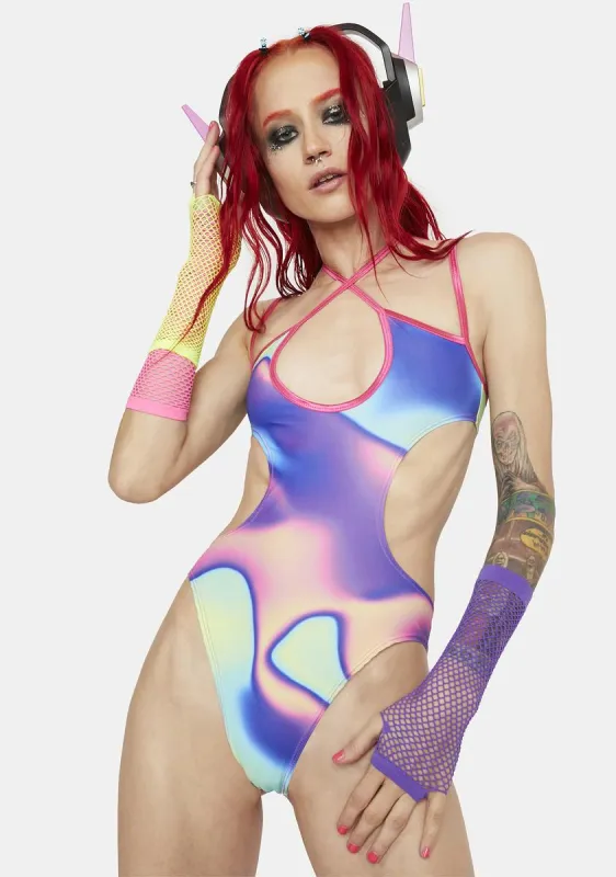 Neon Dream Layla Bodysuit sold by Dolls Kill