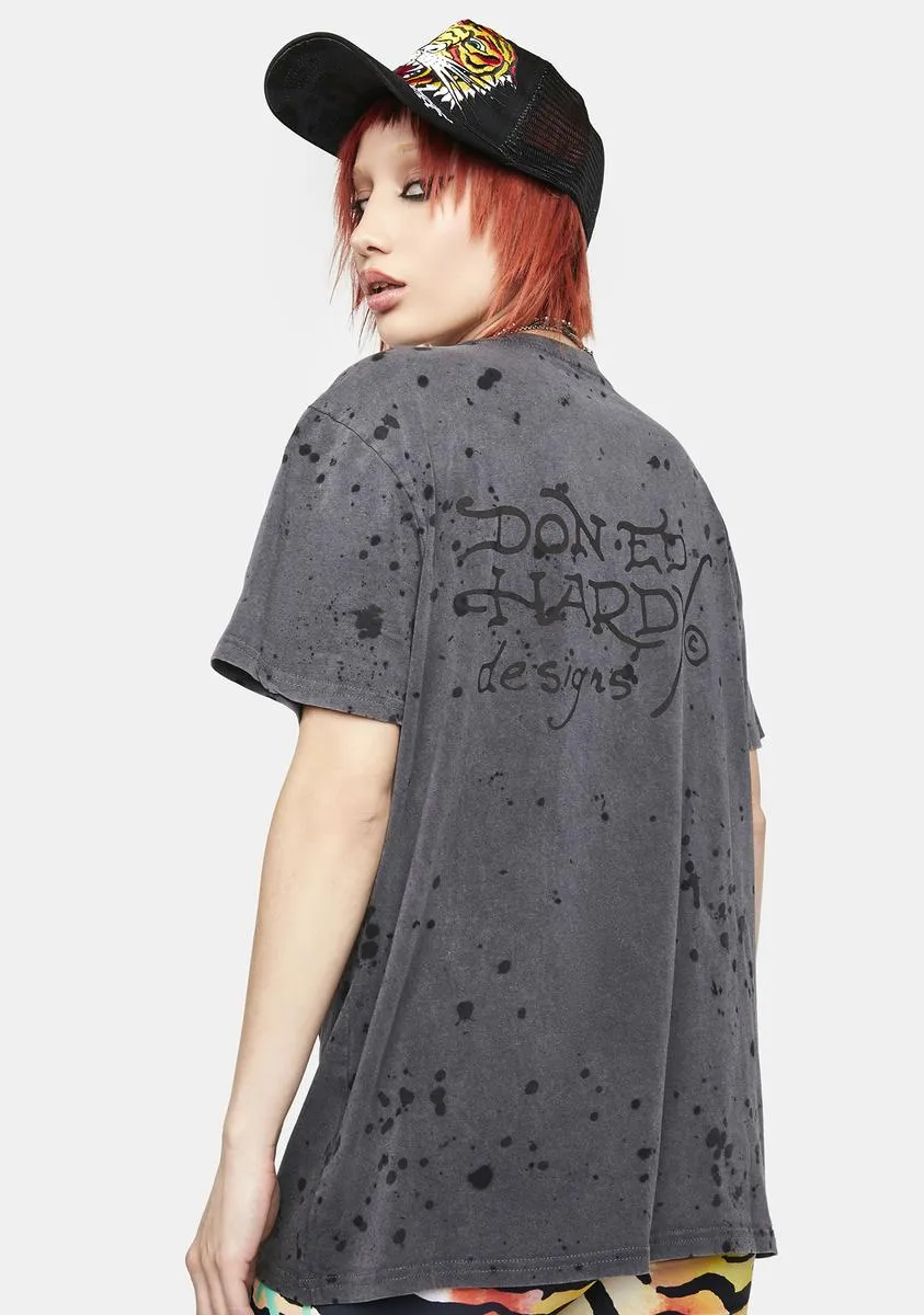 Charcoal Splatter Graphic Tee sold by Dolls Kill product image thumbnail 4
