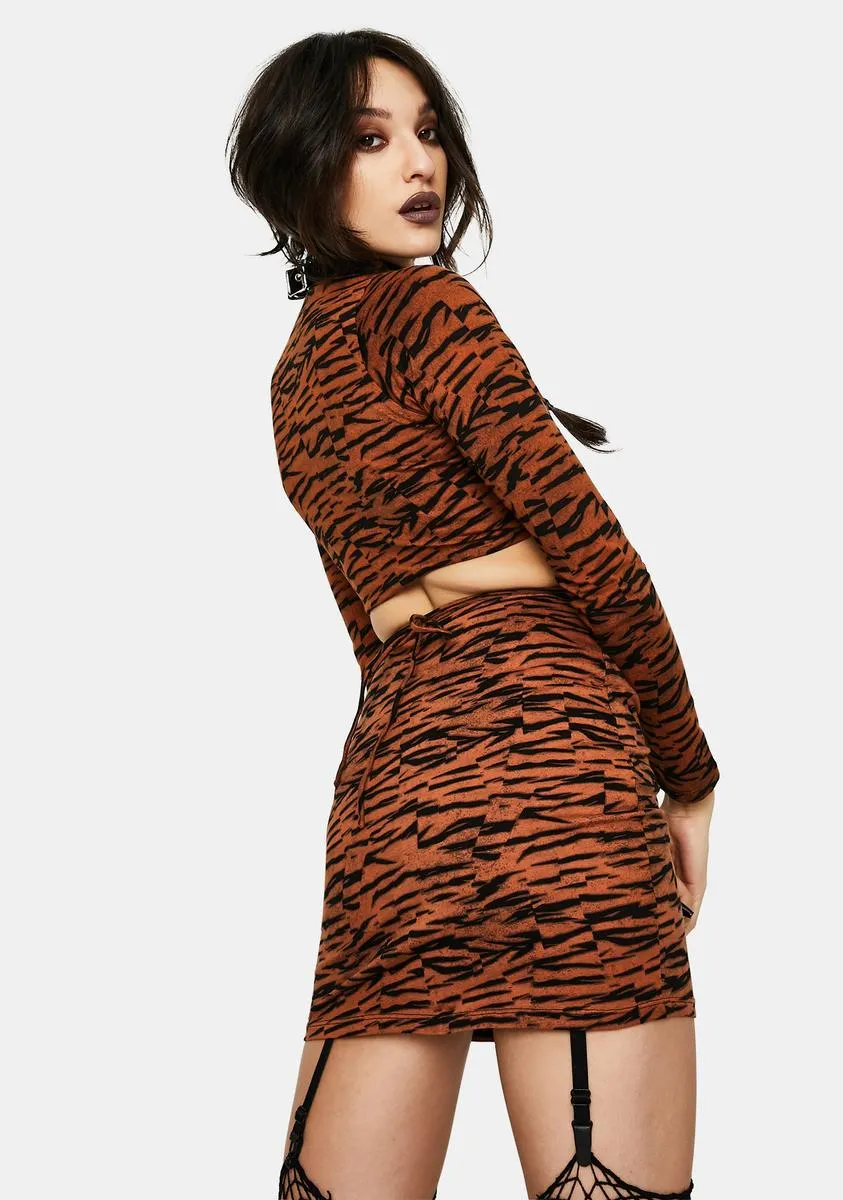 Abstract Tiger Lieneva Wrap Top sold by Dolls Kill product image thumbnail 4