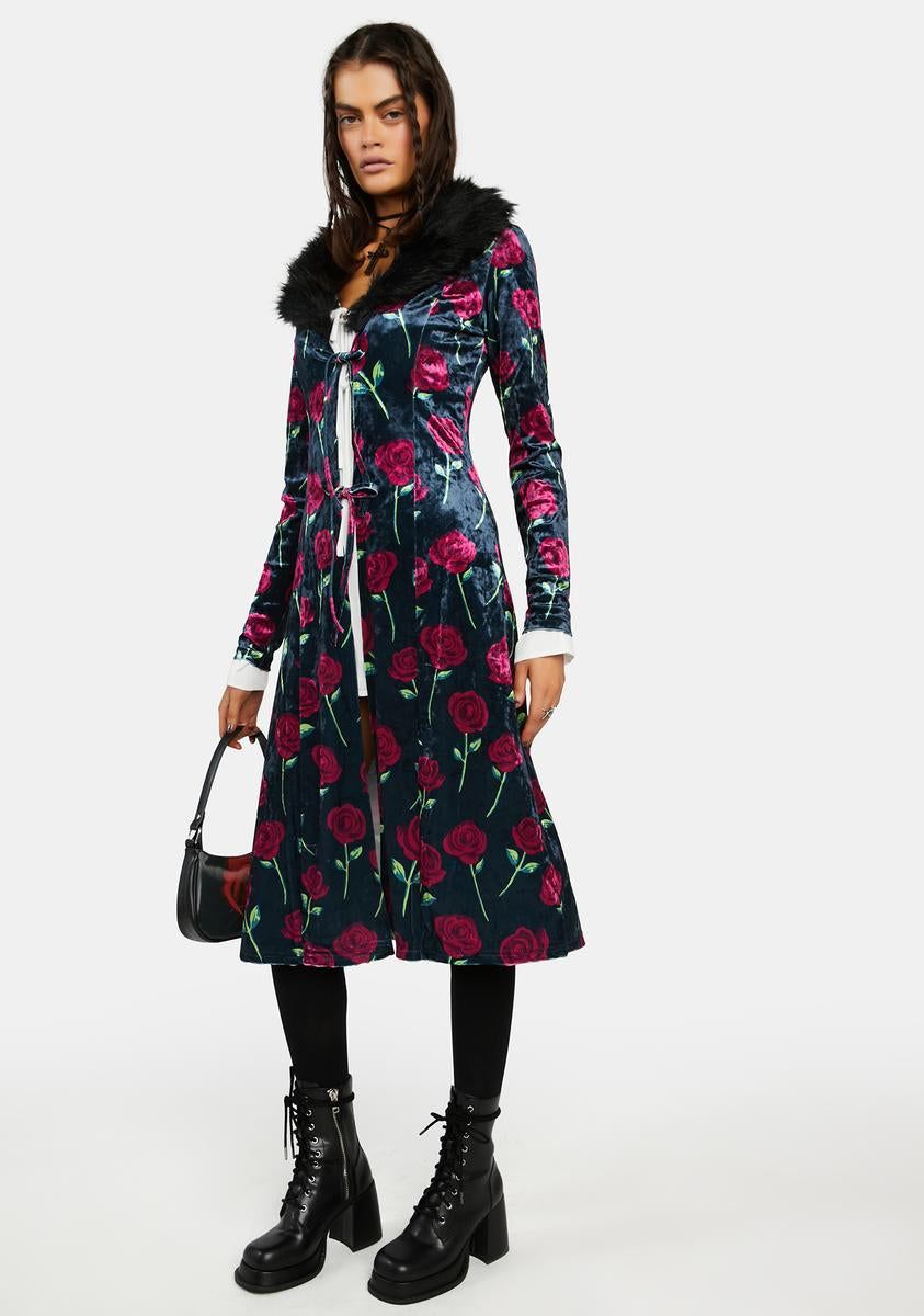 Bouquet Of Thorns Velour Duster sold by Dolls Kill product image thumbnail 2