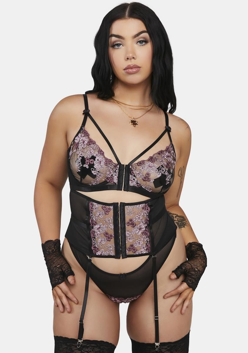 Plus Sultry Charmer 3-Piece Floral Set sold by Dolls Kill