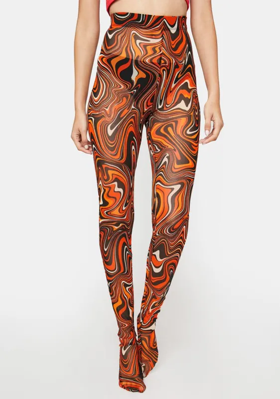 Get It Over With Printed Leggings sold by Dolls Kill