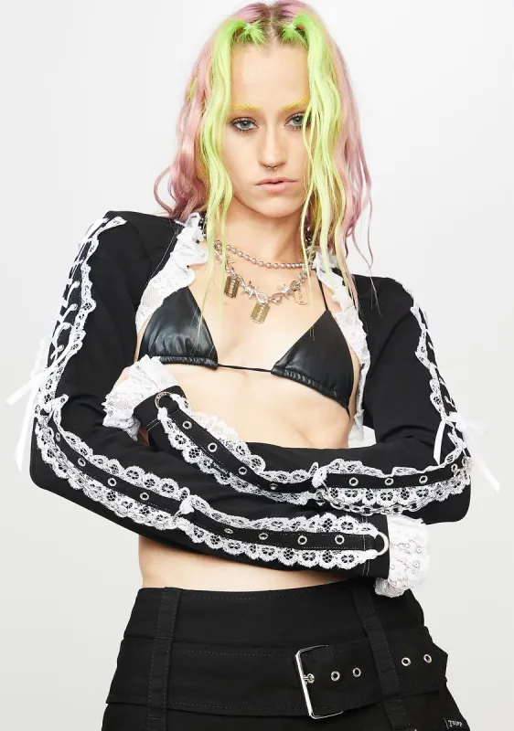 White Lace Shrug sold by Dolls Kill
