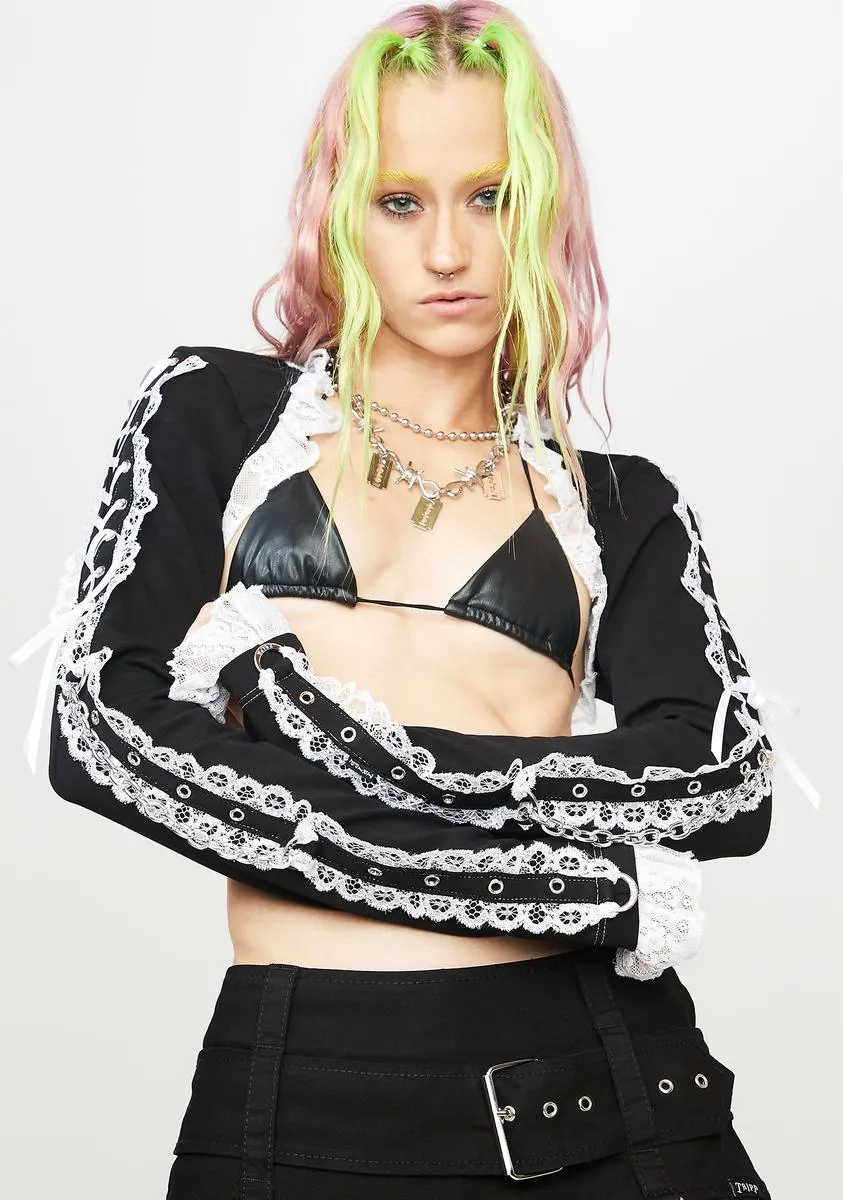 White Lace Shrug sold by Dolls Kill