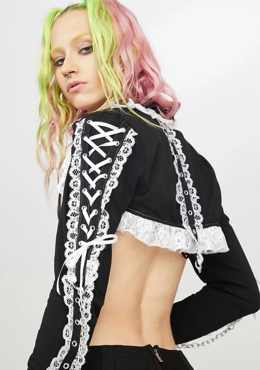 White Lace Shrug sold by Dolls Kill product image thumbnail 4