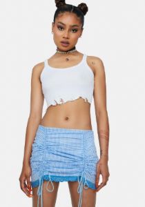 Royal Dream Team Gingham Mini Skirt sold by Dolls Kill
