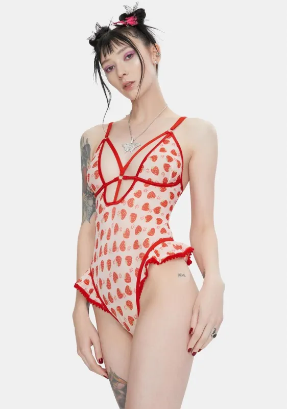 Strawberry Fields Strappy Teddy sold by Dolls Kill