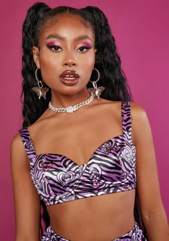 Wild At Heart Satin Bralette sold by Dolls Kill