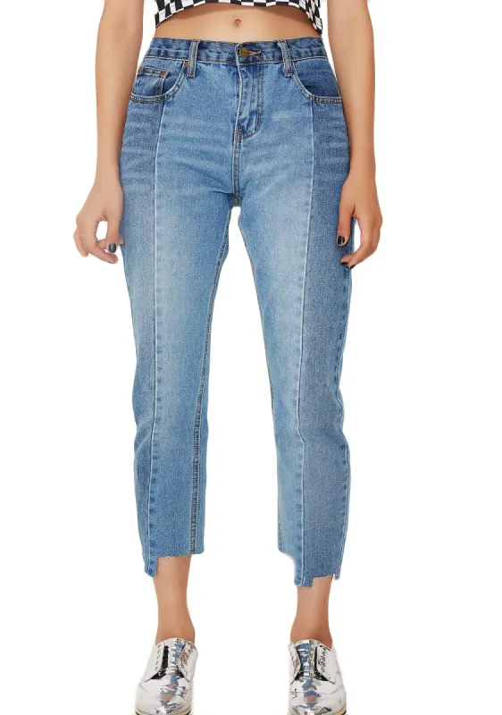 Two Tone Jeans sold by Dolls Kill