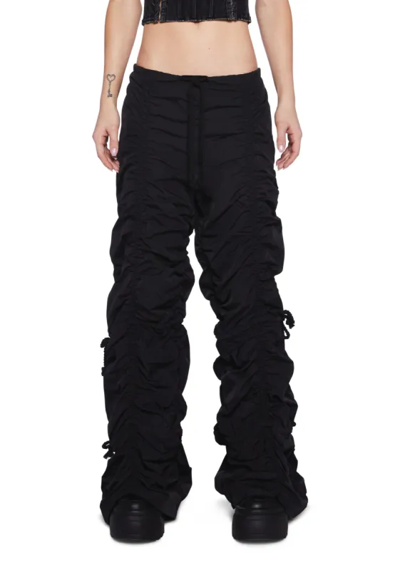 Pitch Gathered Parachute Pants sold by Dolls Kill