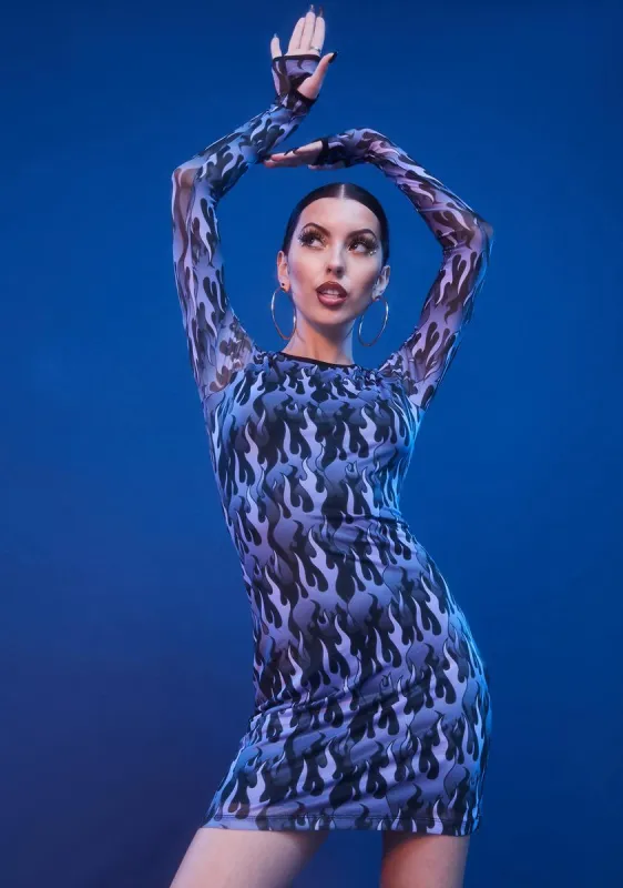 Hell On Heels Mesh Dress sold by Dolls Kill