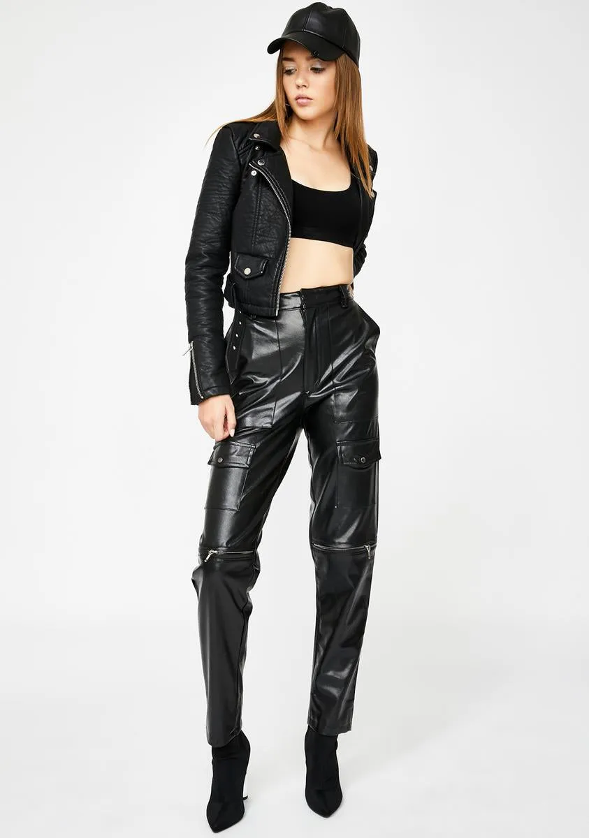 Faroe Faux Leather Trousers sold by Dolls Kill product image thumbnail 3