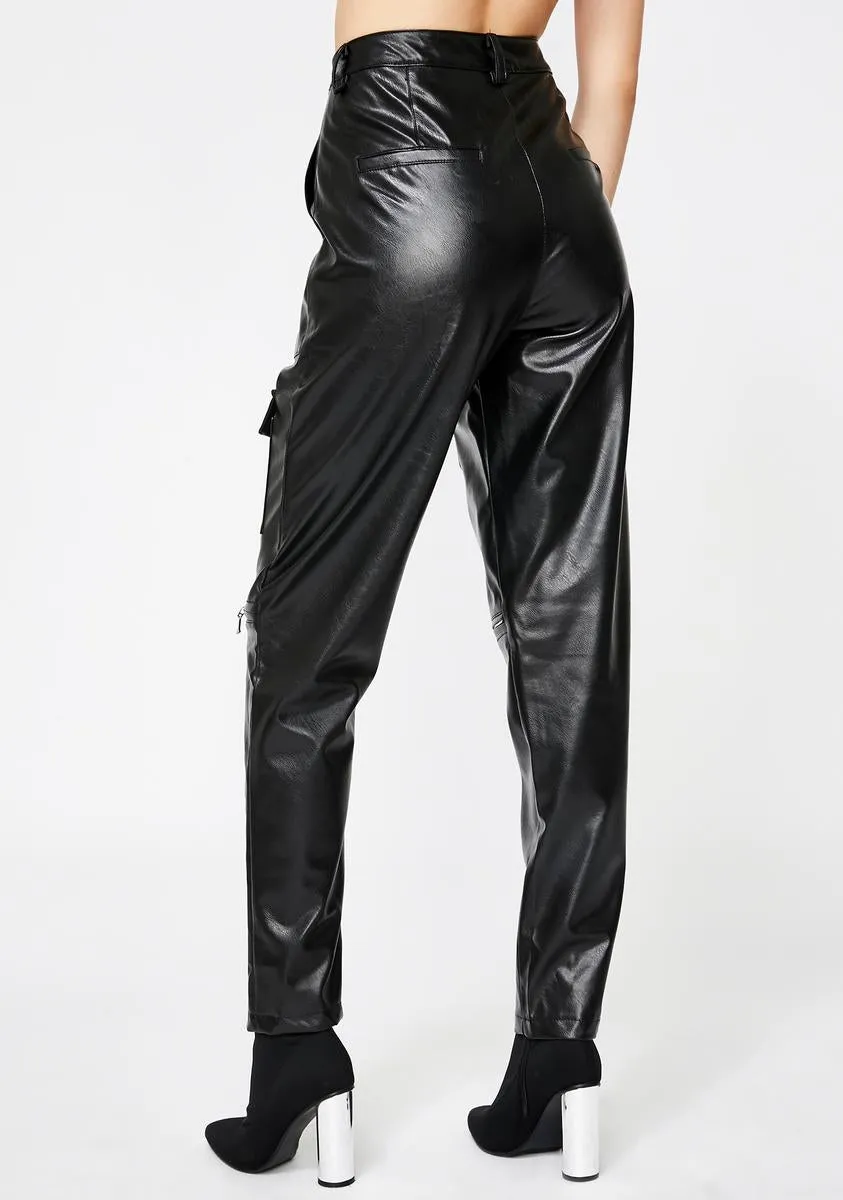 Faroe Faux Leather Trousers sold by Dolls Kill product image thumbnail 4