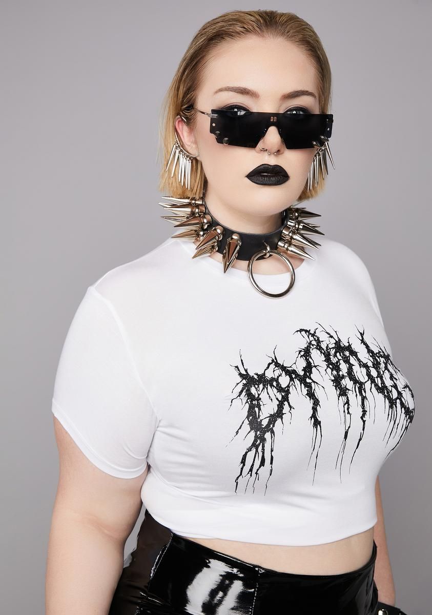 Plus Purely Dying Inside Baby Tee sold by Dolls Kill product image thumbnail 2