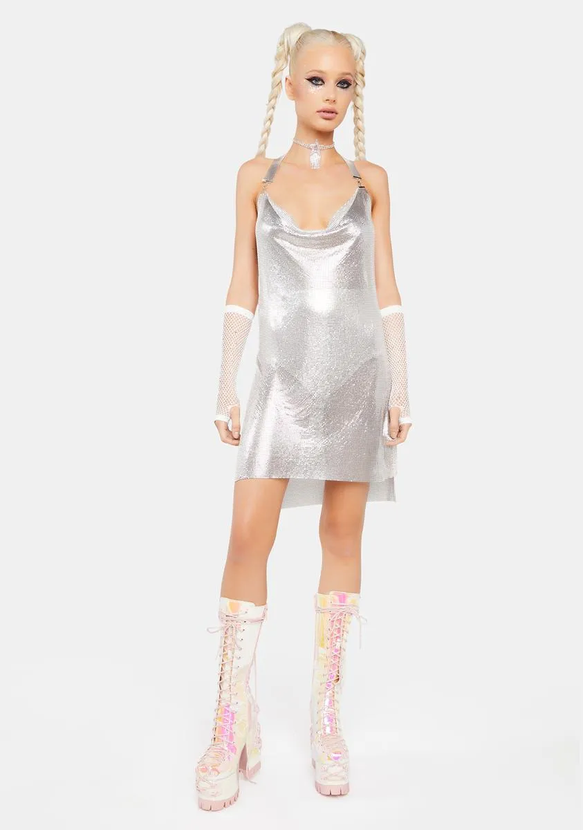 Chrome Club Hopper Chainmail Dress sold by Dolls Kill product image thumbnail 3