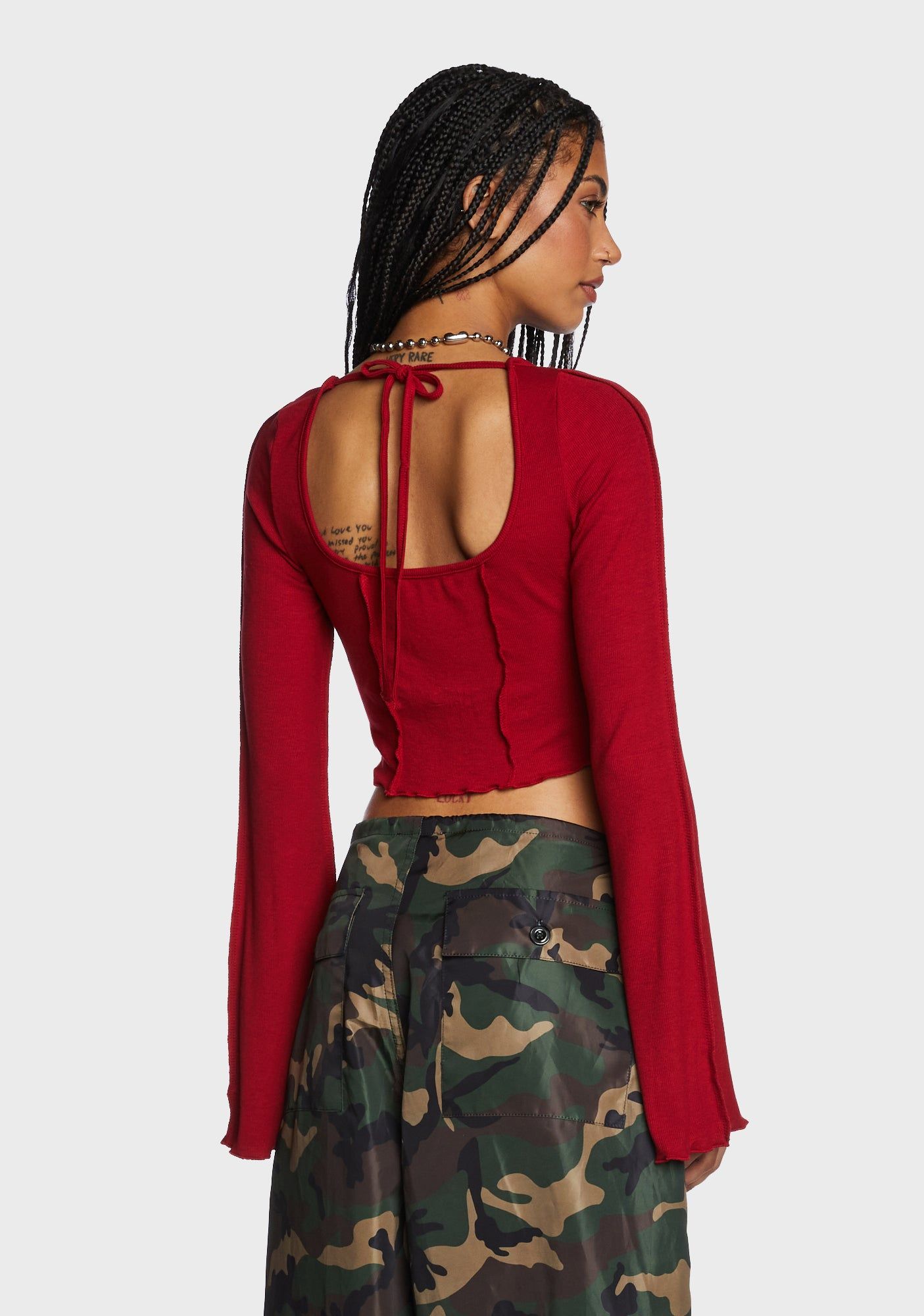 Journal Entries Long Sleeve Top - Red sold by Dolls Kill product image thumbnail 5