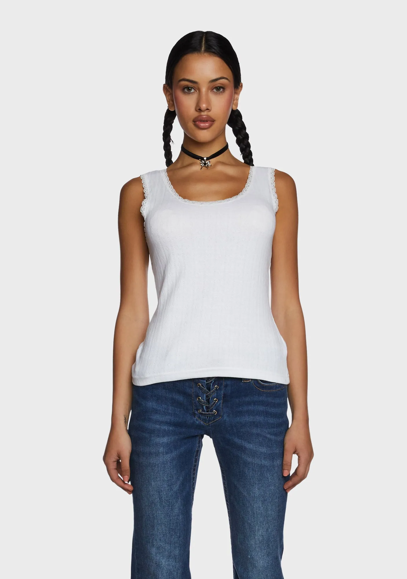 Pointelle Knit Top sold by Dolls Kill