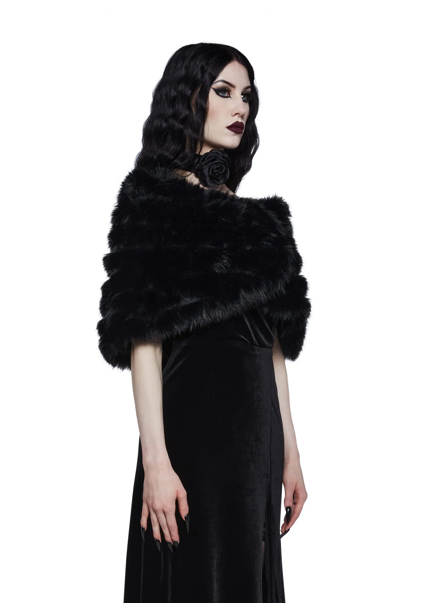 Dark Diva Faux Fur Shrug sold by Dolls Kill product image thumbnail 3