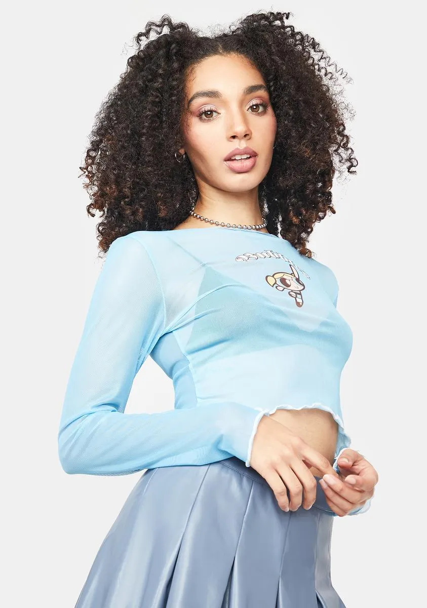 X Powerpuff Girls Bubbles Mesh Top sold by Dolls Kill product image thumbnail 2