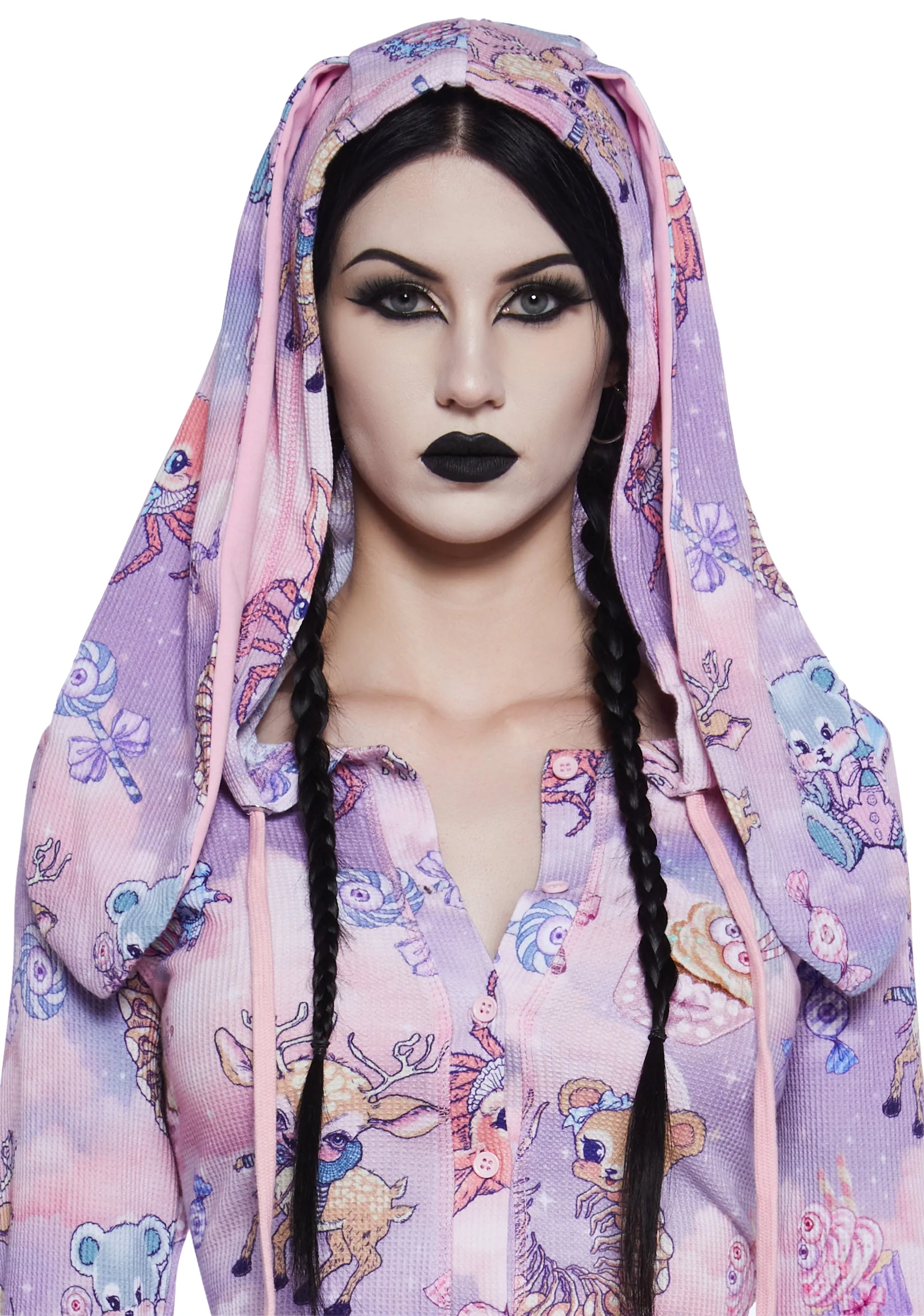 Demented Sweetness Long Sleeve Romper sold by Dolls Kill product image thumbnail 5